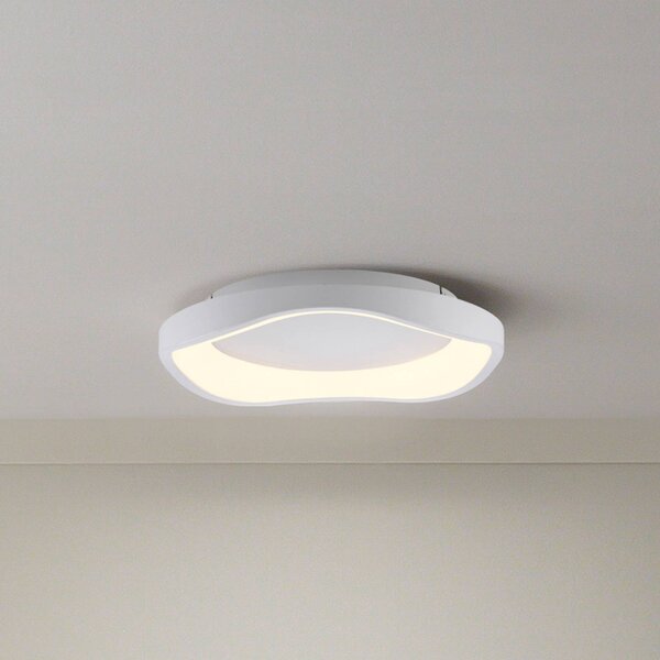 Schöner Wohnen Lampa sufitowa MONTA, możliwość ściemniania, biały / opal, salon / jadalnia, metal, nowoczesny