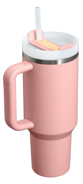 Brzoskwiniowy termos ze stali nierdzewnej ze słomką 1,18 l Quencher H2.O FlowState™ Tumbler Peach Rose – Stanley