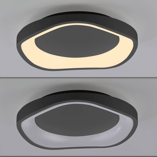 Schöner Wohnen Lampa sufitowa MONTA, możliwość ściemniania, czarny, salon / jadalnia, metal, nowoczesny