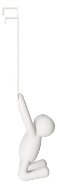 Biały plastikowy wieszak na drzwi 22 cm Buddy – Umbra