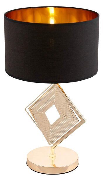 GLAMOUR LAMPA NOCNA CZARNO-ZŁOTA BENARDI