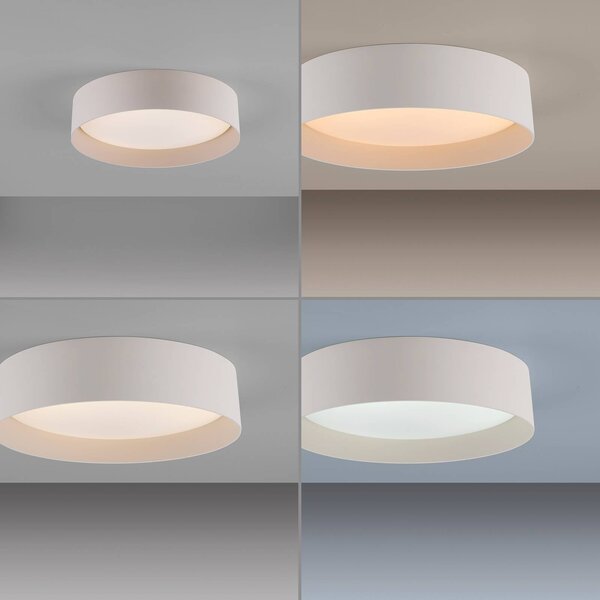 Schöner Wohnen Lampa sufitowa TAVOLI, możliwość ściemniania, kremowy / amber, salon / jadalnia, metal