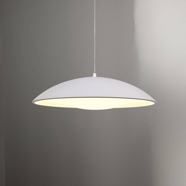 Schöner Wohnen Lampa wisząca LENTE, możliwość ściemniania, biały / opal, salon / jadalnia, metal, nowoczesny