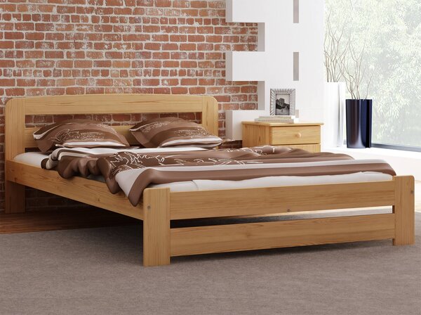 Łóżko drewniane Lidia 120x200 z materacem piankowym
