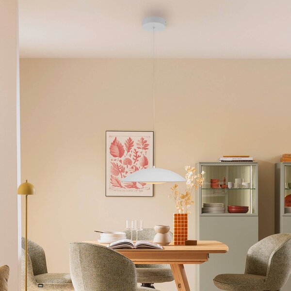 Schöner Wohnen Lampa wisząca LENTE, możliwość ściemniania, biały / opal, salon / jadalnia, metal, nowoczesny