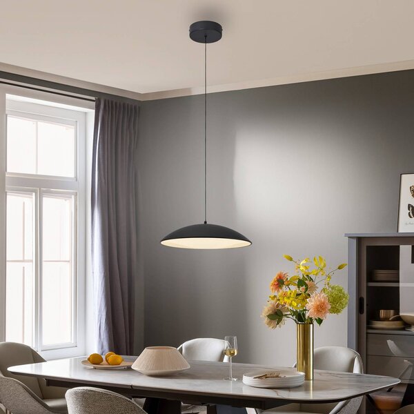 Schöner Wohnen Lampa wisząca LENTE, możliwość ściemniania, czarny, salon / jadalnia, metal, nowoczesny