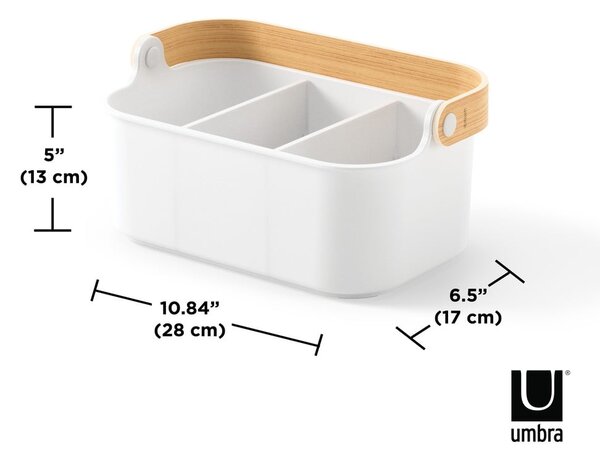 Biały plastikowy organizer łazienkowy Bellwood – Umbra
