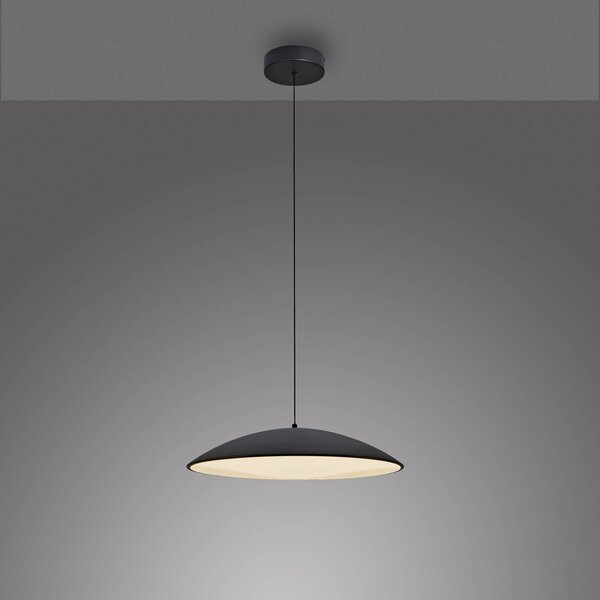 Schöner Wohnen Lampa wisząca LENTE, możliwość ściemniania, czarny, salon / jadalnia, metal, nowoczesny