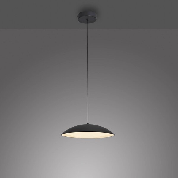 Schöner Wohnen Lampa wisząca LENTE, możliwość ściemniania, czarny, salon / jadalnia, metal, nowoczesny