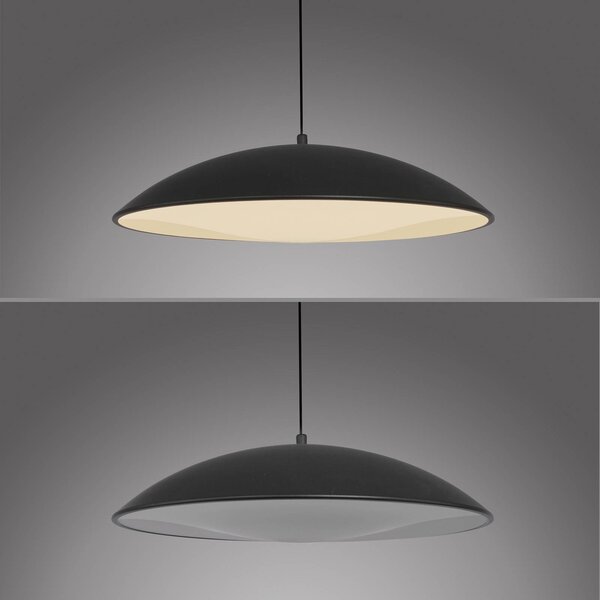 Schöner Wohnen Lampa wisząca LENTE, możliwość ściemniania, czarny, salon / jadalnia, metal, nowoczesny
