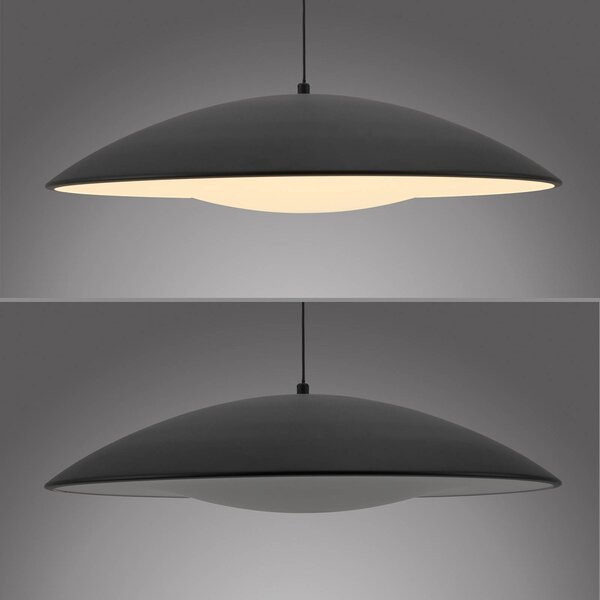 Schöner Wohnen Lampa wisząca LENTE, możliwość ściemniania, czarny, salon / jadalnia, metal, nowoczesny