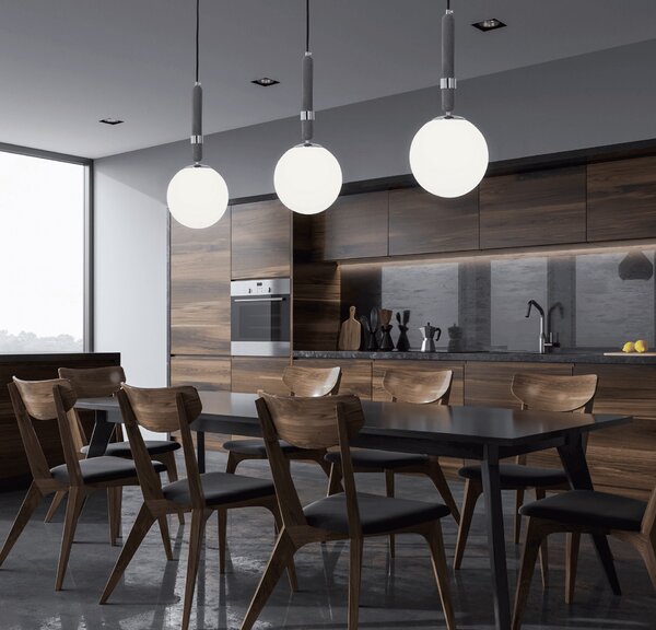 NOWOCZESNA LAMPA WISZĄCA CHROMOWANA GRANINO D20