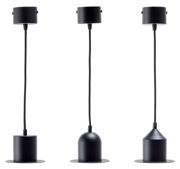 Zestaw 3 czarnych lamp wiszących EMKO Hat