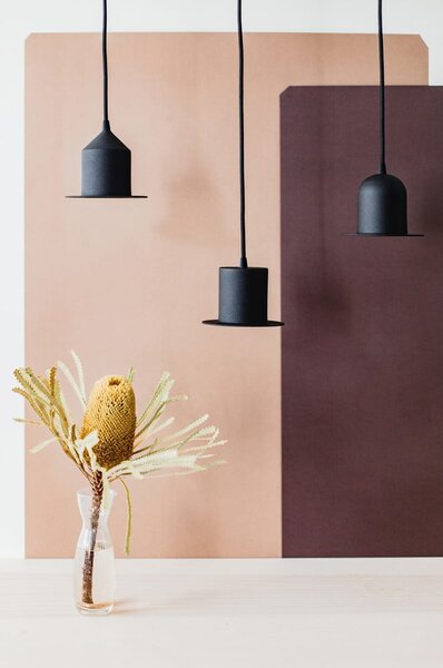 Zestaw 3 czarnych lamp wiszących EMKO Hat