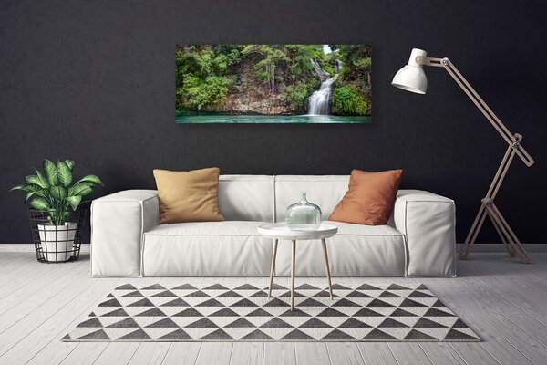 Obraz canvas na ścianę Kaskada Spływająca po Skale