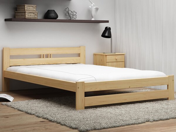 Łóżko ekologiczne drewniane Oliwia 160x200 nielakierowane