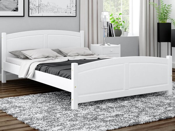 Łóżko drewniane Mela 140x200 z materacem piankowym
