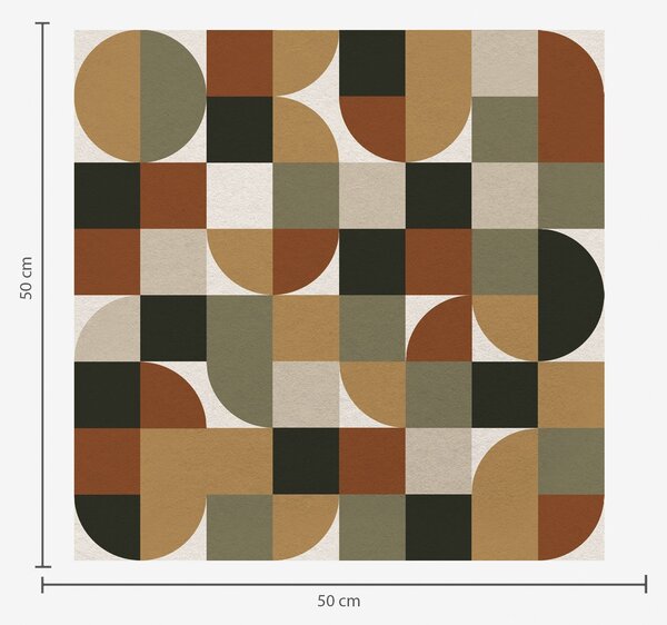 Tapety Modułowa geometria w ciepłych, ziemistych odcieniach, Tapety Abstrakcyjne, a00770 : Uwalls.pl