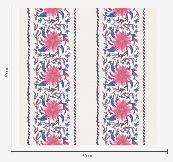 Tapety Pionowe paski w kwiatowy wzór w odcieniach różowo-fioletowych, Tapety Z kwiatami, a00810 : Uwalls.pl