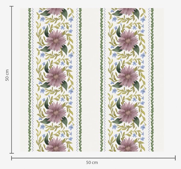 Tapety Pionowe kwiatowe paski w odcieniach liliowo-niebieskich, Tapety Z kwiatami, a00809 : Uwalls.pl