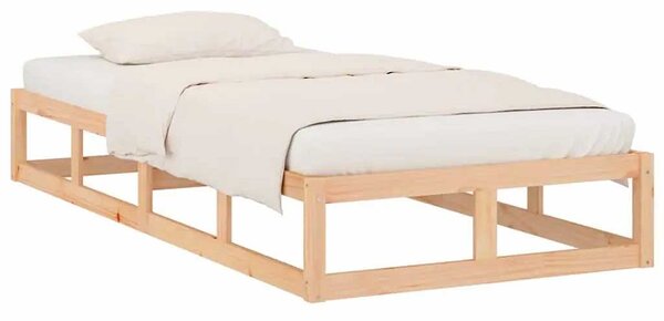Pojedyncze naturalne sosnowe łóżko 90x200 - Kaori 3X