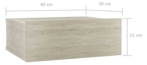 Minimalistyczna wisząca szafka nocna dąb sonoma N1-E87