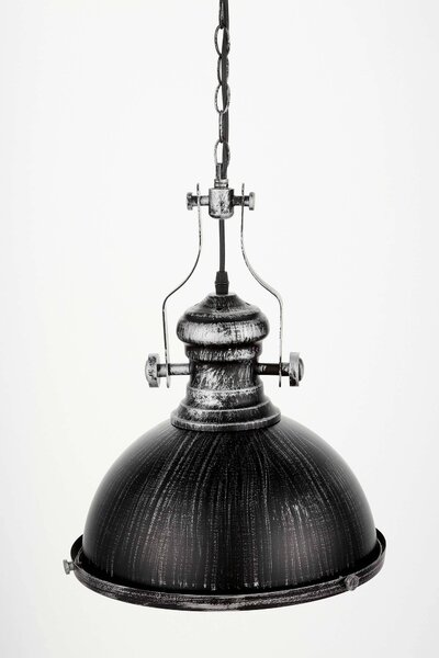 LAMPA WISZĄCA INDUSTRIALNA DUŻA STARE SREBRO ELIGIO W1