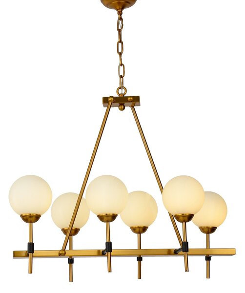 NOWOCZESNA LAMPA WISZĄCA MOSIĘŻNA ALDONO W6