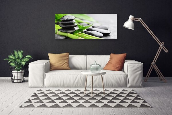 Obraz canvas na ścianę Świeżość Bambusa i Kamieni