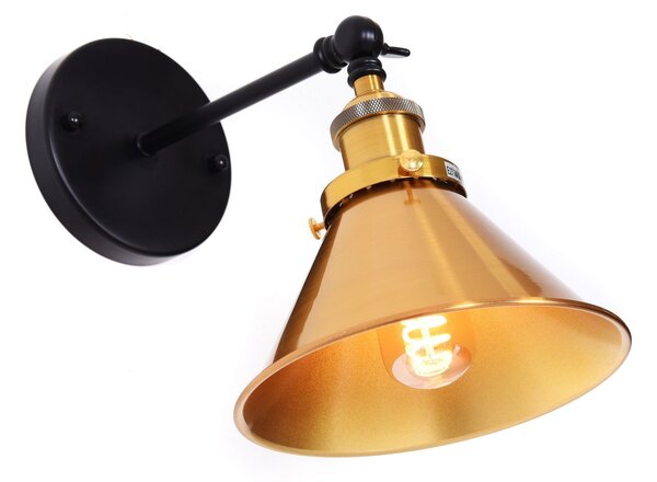 LAMPA ŚCIENNA KINKIET LOFTOWY CZARNY NORI W1