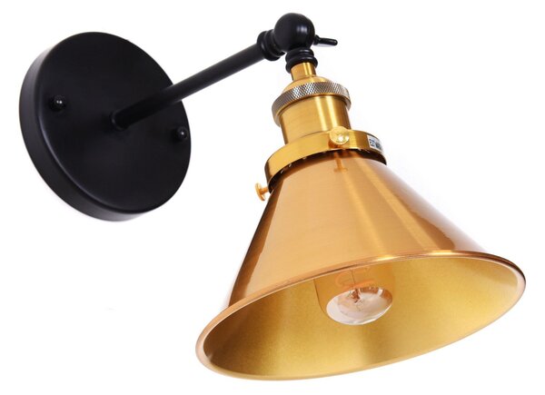 LAMPA ŚCIENNA KINKIET LOFTOWY CZARNY NORI W1