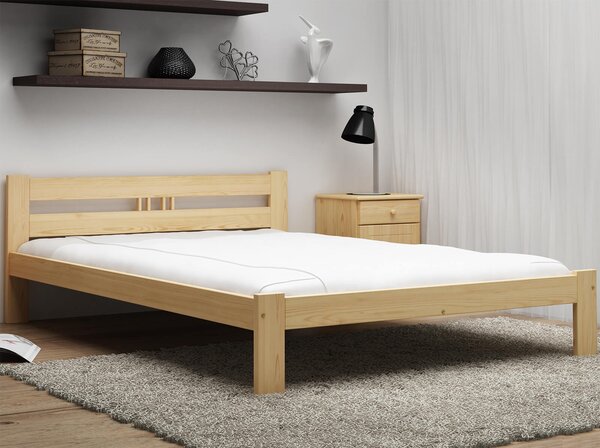 Łóżko ekologiczne drewniane Emilia 180x200 nielakierowane