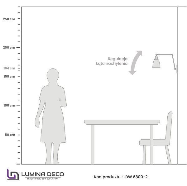LAMPA ŚCIENNA KINKIET LOFTOWY FABI PRO GREY W2