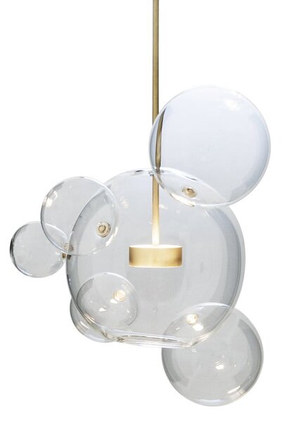 Bubble 6 - duża nowoczesna lampa wisząca - pączkujące szklane kule