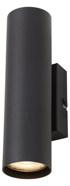 Nowoczesna lampa ścienna czarna 2-światłowa - Jeana