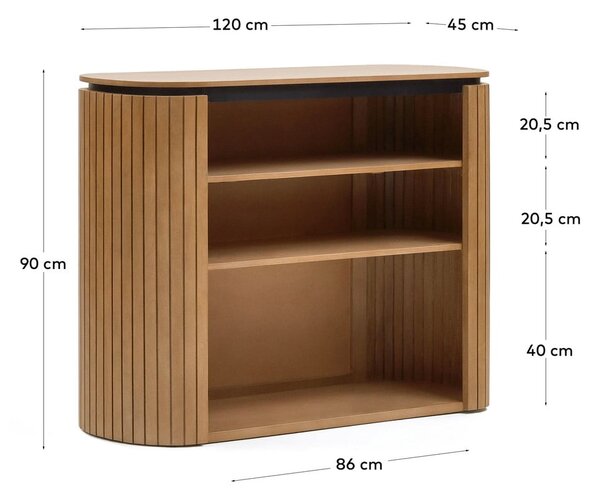 Regał z drewna mango w naturalnym kolorze 120x90 cm Licia − Kave Home