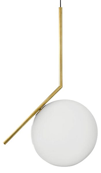 Mleczna kula 20cm - nowoczesna lampa wisząca