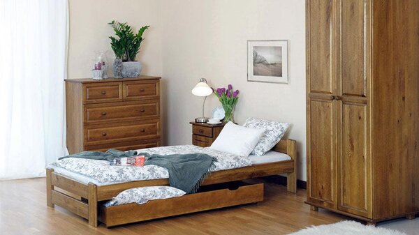 Łóżko drewniane Niwa 90x200 dąb