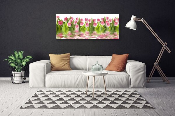 Obraz canvas na ścianę Pąki Tulipanów w Ogrodzie
