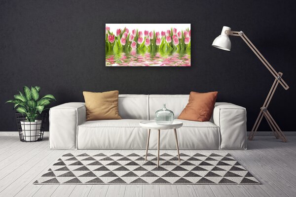 Obraz canvas na ścianę Pąki Tulipanów w Ogrodzie