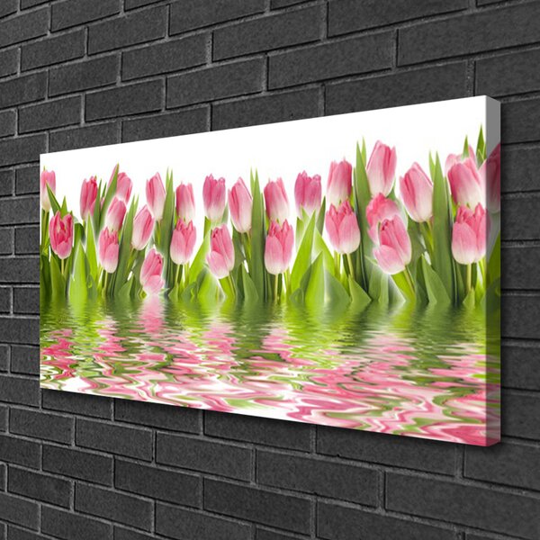 Obraz canvas na ścianę Pąki Tulipanów w Ogrodzie
