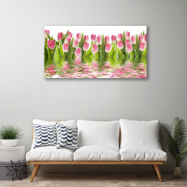 Obraz canvas na ścianę Pąki Tulipanów w Ogrodzie