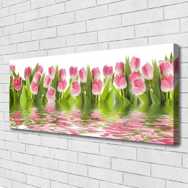 Obraz canvas na ścianę Pąki Tulipanów w Ogrodzie