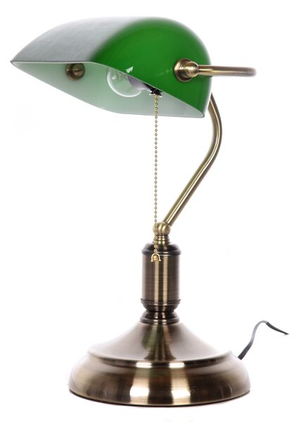 LAMPA BANKIERSKA BIURKOWA KLASYCZNA ZIELONA BANKER