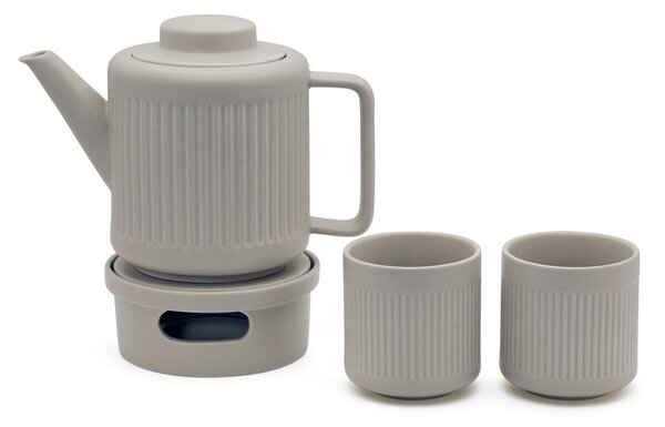 Szary porcelanowy dzbanek do herbaty z sitkiem 1,2 l Skagen – Bredemeijer