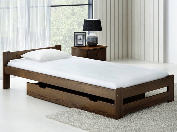 Łóżko drewniane Inter 90x200 eko orzech