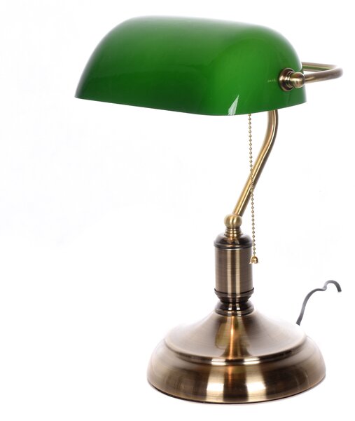 LAMPA BANKIERSKA BIURKOWA KLASYCZNA ZIELONA BANKER