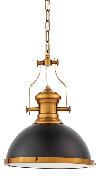 LAMPA WISZĄCA INDUSTRIALNA LOFT CZARNO-MOSIĘŻNA ETTORE