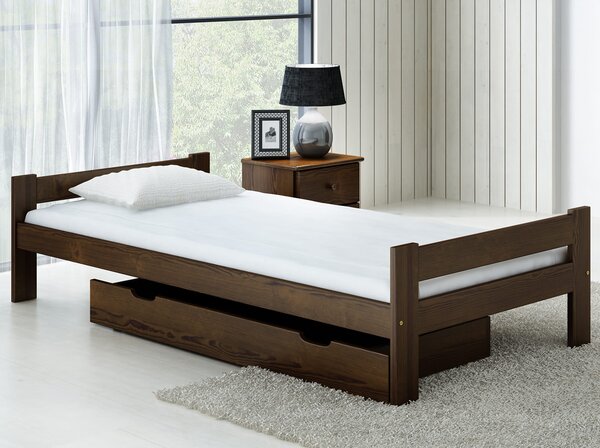Łóżko drewniane Prima 90x200 eko orzech
