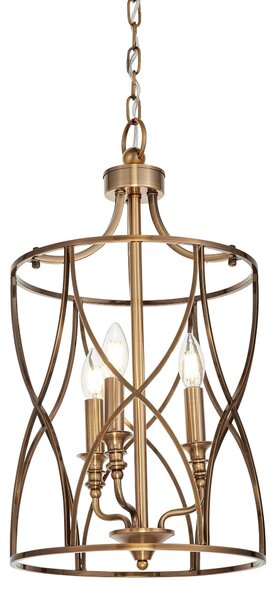 LAMPA WISZĄCA SUFITOWA MOSIĘŻNA ELMONT W3